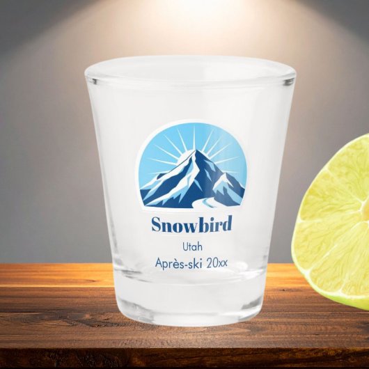 Snowbird utah USA après ski souvenir Schnapsglas
