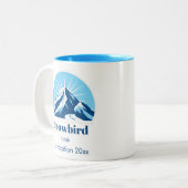 Snowbird Utah USA Ski Souvenirkaffee Zweifarbige Tasse (Vorderseite Links)