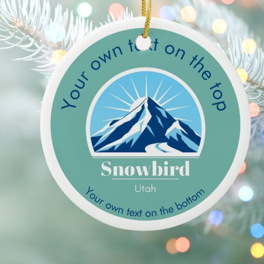 Snowbird Utah USA Skigebiet Weihnachten Keramik Ornament