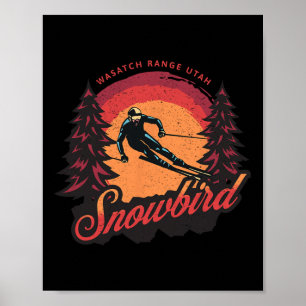 Snowbird Utah Wasatach Range Schnee Skifahren Poster
