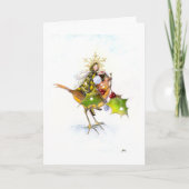 Snowbird Weihnachten/Weihnachtskarte Dankeskarte (Vorderseite)