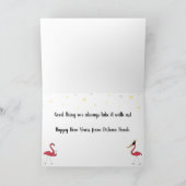 Snowbird's New Years Greetings Karte (Innenseite)