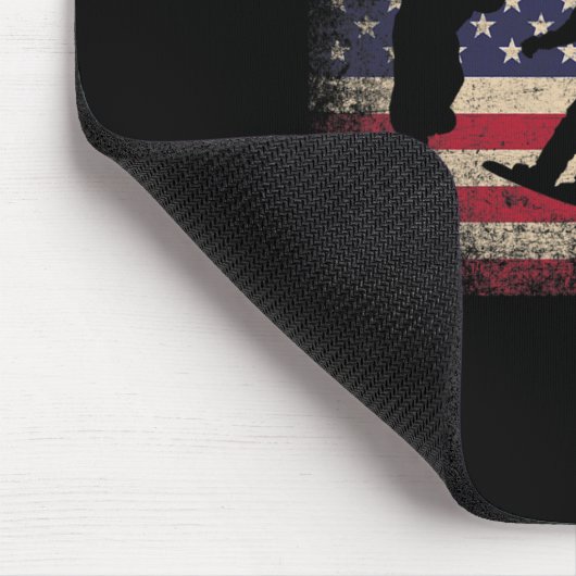Snowboard 4. Juli Geschenk Amerikanische Flagge - Mousepad (Ecke)