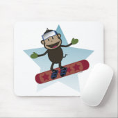 Snowboard-Affe mousepad (Mit Mouse)