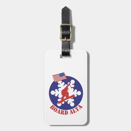 Snowboard Alta Gepäckanhänger (Vorderseite vertikal)