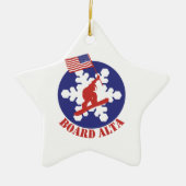 Snowboard Alta Keramik Ornament (Vorne)