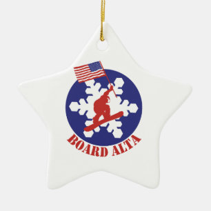 Snowboard Alta Keramik Ornament