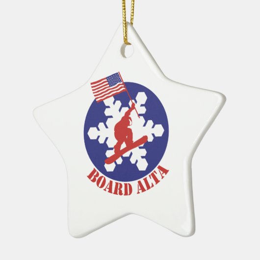 Snowboard Alta Keramik Ornament (Links)
