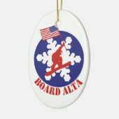 Snowboard Alta Keramik Ornament (Links)