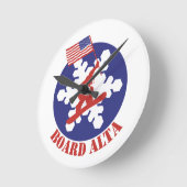 Snowboard Alta Runde Wanduhr (Winkel)