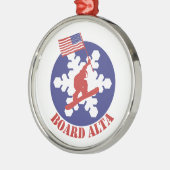Snowboard Alta Silbernes Ornament (Links)