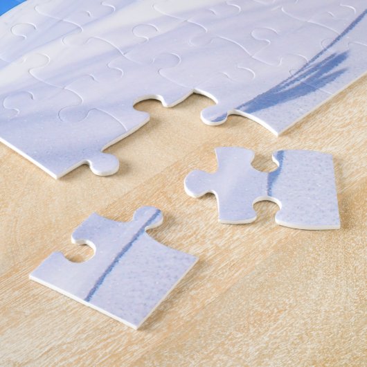 Snowboard am Bluebird Day im Schnee Puzzle (Seite)