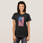 Snowboard American Flag Patriotic Snowboard Snowbo T-Shirt (Vorne ganz)