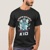 Snowboard Apparel Kids Unisex 2T Black Cartoon Sno T-Shirt (Vorderseite)