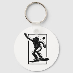 Snowboard Art Snowboarden Art Grafik Streetwear Schlüsselanhänger