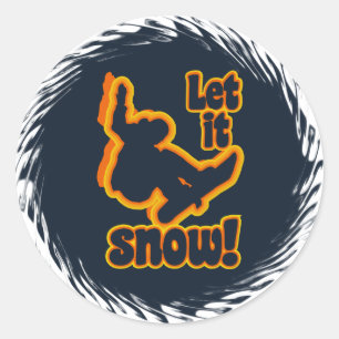 Snowboard-Aufkleber Runder Aufkleber