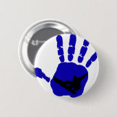 Snowboard-Aufstand-Blues Button (Vorne & Hinten)