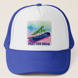 Snowboard-Bettmannschaft betet für Schneeinsekt-Ku Truckerkappe