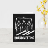 Snowboard Board Meeting Ski Lift Skier Winter Srts Karte (Gelbe Blume)