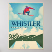 Snowboard Booter Whistler BC Travel Poster (Vorne)