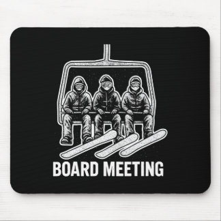 Snowboard Brett Meeting Ski Lift Skifahrer Winters Mousepad