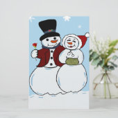 Snowboard Briefpapier (Stehend Vorderseite)