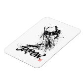 Snowboard Brush Art - Skier jump Magnet (Linke Seite)