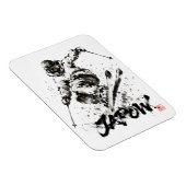 Snowboard Brush Art - Skier Light Magnet (Rechte Seite)