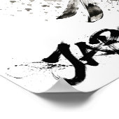 Snowboard Brush Art - Skier light Poster (Ecke)