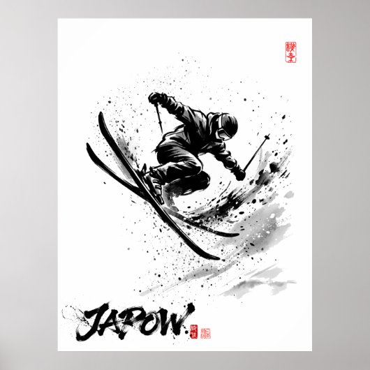 Snowboard Brush Art - Skier Slush Poster (Vorne)