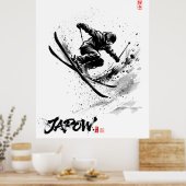 Snowboard Brush Art - Skier Slush Poster (Küche)