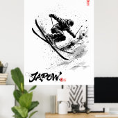 Snowboard Brush Art - Skier Slush Poster (Heimbüro)