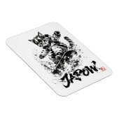 Snowboard Brush Art - Snowboarder cat Magnet (Rechte Seite)