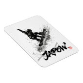 Snowboard Brush Art - Snowboarder Grab Magnet (Rechte Seite)