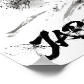 Snowboard Brush Art - Snowboarder Grab Poster (Ecke)