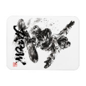 Snowboard Brush Art - Snowboarder Light Magnet (Horizontal)