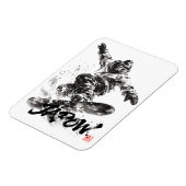 Snowboard Brush Art - Snowboarder Light Magnet (Linke Seite)