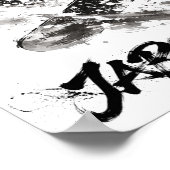 Snowboard Brush Art - Snowboarder light Poster (Ecke)