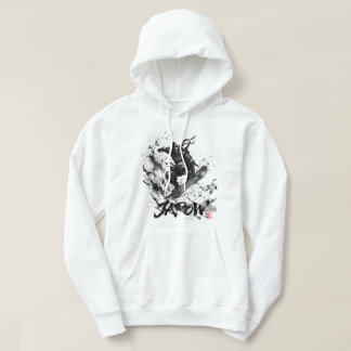 Snowboard Brush Art - Snowboarder Ninja Hoodie