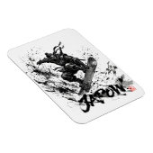 Snowboard Brush Art - Snowboarder Ninja Magnet (Rechte Seite)