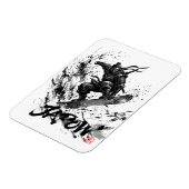 Snowboard Brush Art - Snowboarder Ninja Magnet (Linke Seite)