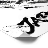 Snowboard Brush Art - Snowboarder Ninja Poster (Ecke)