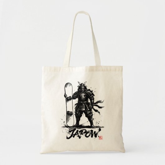 Snowboard Brush Art - Snowboarder Standing Samurai Tragetasche (Vorne)