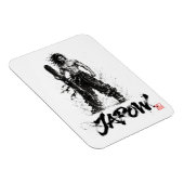 Snowboard Brush Art - Standing Samurai Musashi Magnet (Rechte Seite)