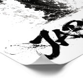 Snowboard Brush Art - Standing Samurai Musashi Poster (Ecke)