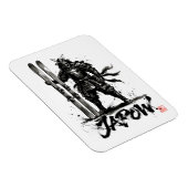 Snowboard Brush Art - Standing Samurai Ski Magnet (Rechte Seite)