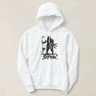Snowboard Brush Art - Standing Samurai snowboard Hoodie