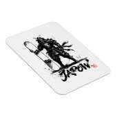 Snowboard Brush Art - Standing Samurai snowboard Magnet (Rechte Seite)