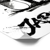 Snowboard Brush Art - Standing Samurai Snowboard Poster (Ecke)