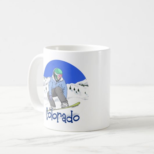 Snowboard Colorado Kaffeetasse (Vorderseite Links)